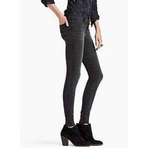 Lucky Brand, Olive Skinny Style Charcoal Fading Whiskering Detail, Women’s 0 /25